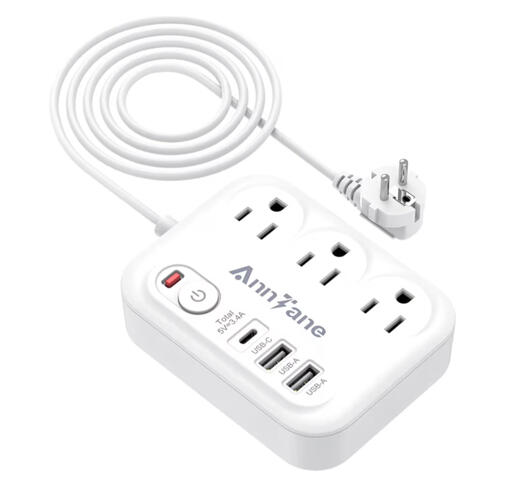 Europe travel adapter and extension cord
